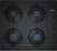 Siemens EO 6B6PB10 gas stove 60 cm 4 burners black    black one size