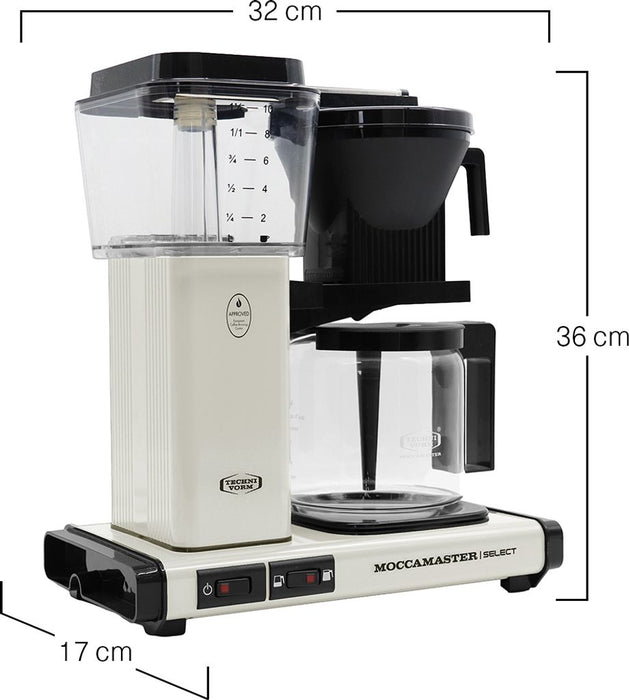 Moccamaster KBG 741 coffee machine coffee machine aluminum 10 cups white 1520 W