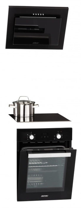 Vitrokeramic hob MPM-45-VCB-21. Black. 45cm