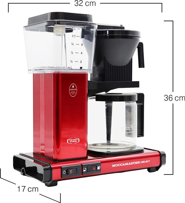 Moccamaster KBG Select red metallic coffee machine red. 4-10 cups