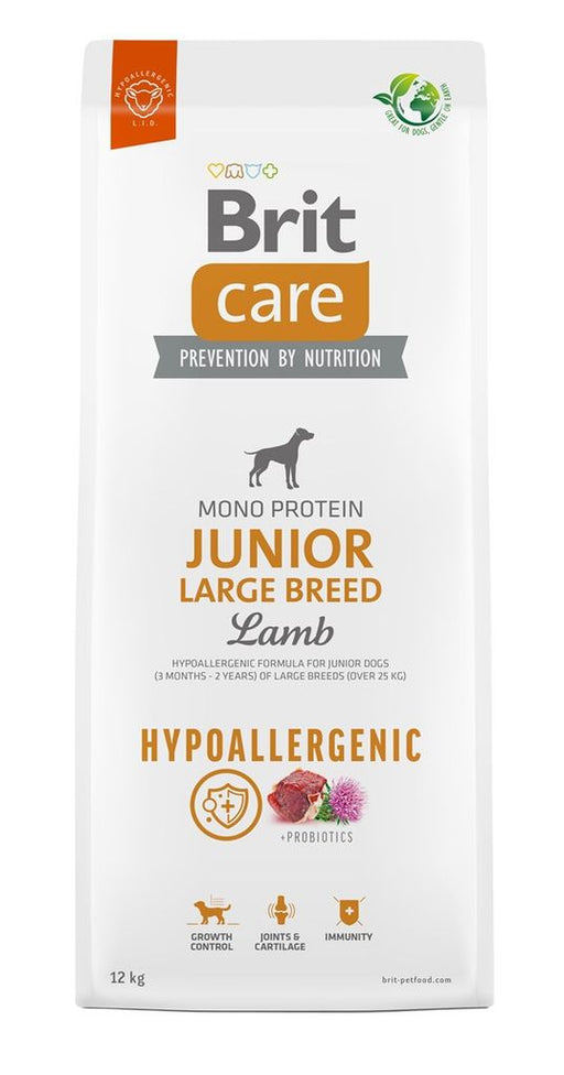 Brit Care Hypoallergenic Mono Protein Junior Large Breed Lamb - Dry food for puppies large breeds (from 25 kg) with lamb flesh 12 kg