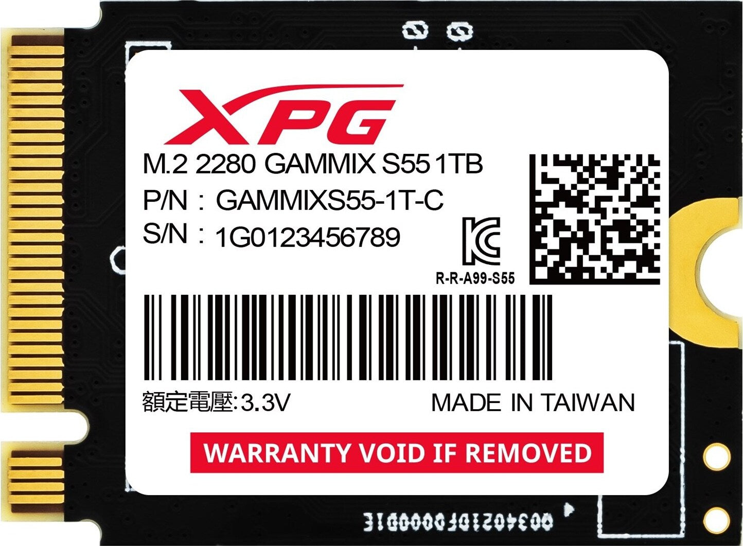 Adata Sgammixs55-1T-C Solid State M2 1 TB PCI Express 40 3D NVME (SGAMMIXS55-1T-C)