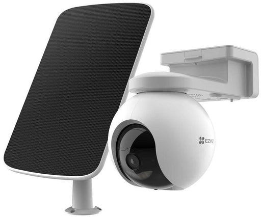 EZVIZ HB8 spherical IP security camera outdoor 2560 x 1440 pixel wall with solar panel
