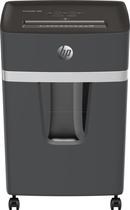 HP Pro Shredder 10mc file destroyer with particle cut p-5. 2 x 15 mm. Up to 10 sheet. Black
