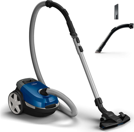 Philips vacuum cleaner with bag 3000 series. Allergy filters. 999 % dust recording. 900 W. blue (xD311009)