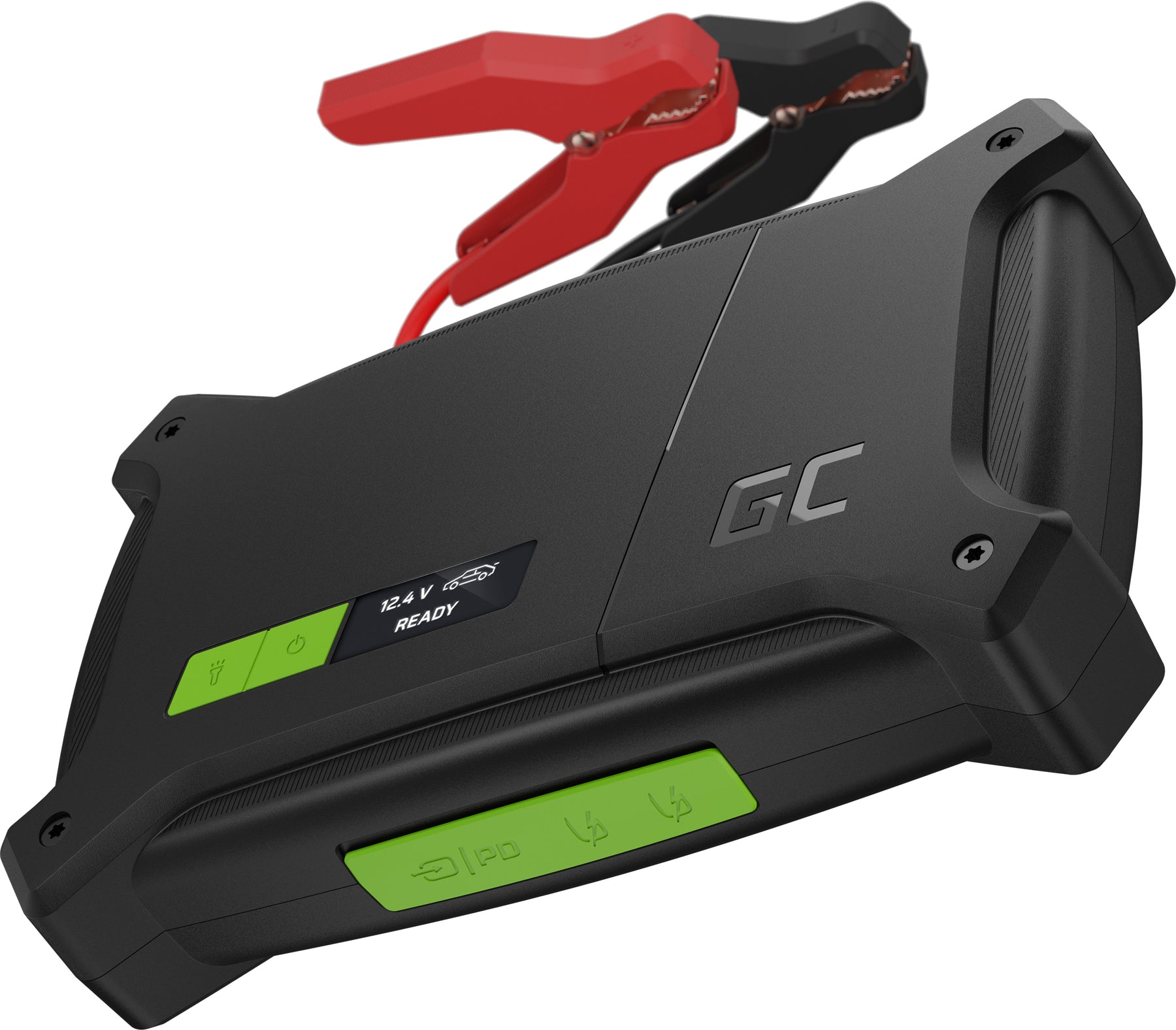 Green Cell Start Aid Powerbank GC Powerboost - 16000mAh 2000a - for 8l 6L Diesel engines - Portable car battery booster - Jump starter - starter battery 12V- Start aid cable - charging device