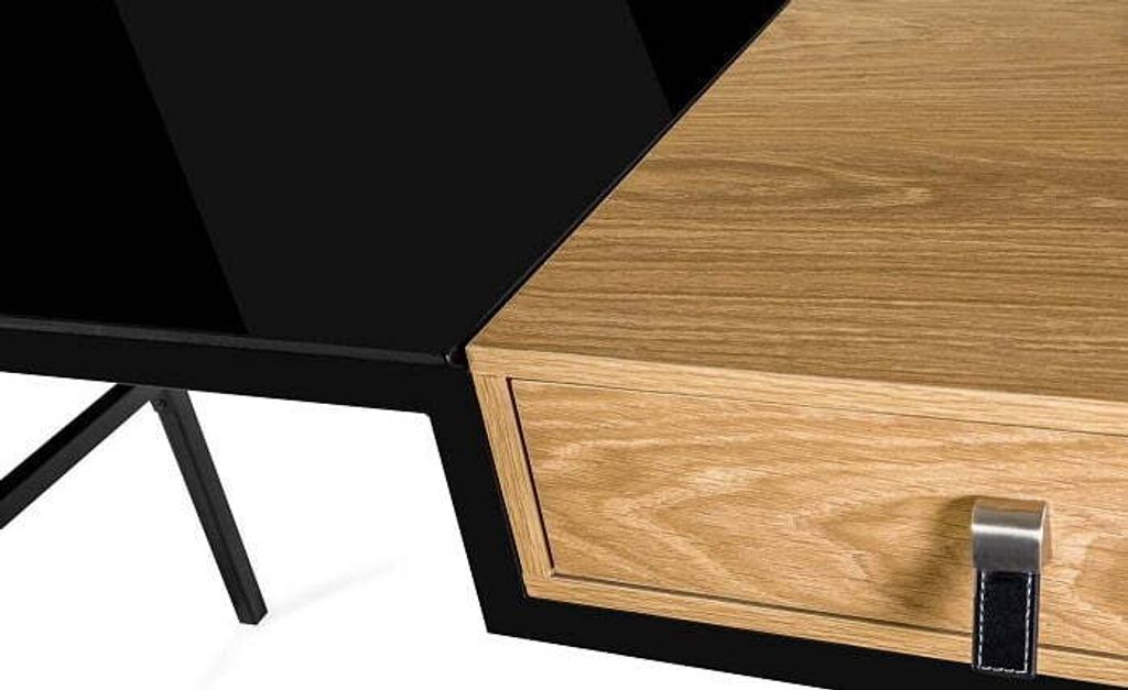 Desk Unique LESTE JSBG-142-1 black steel 120 76 60 cm - brand unique- - 59082416175