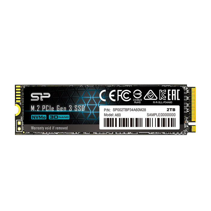 Silicon Power A60 - SSD - 2 TB - internal - 2280 - PCIe 30 x4 (NVME)