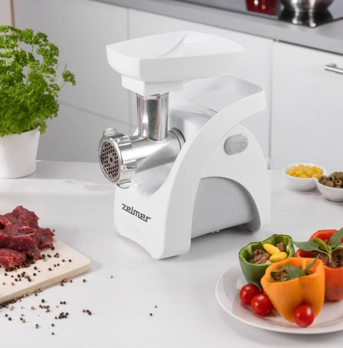 Zelmer ZMM9801B meat grinder 2200 W stainless steel. White