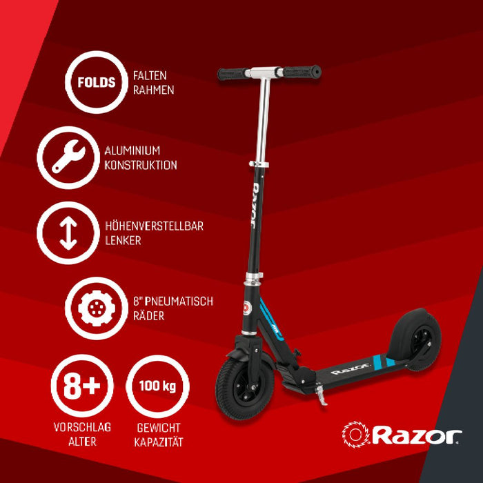 Razor A5 Air - adult - classic scooter - black - gender - asphalt - paving stone - gravel - 100 kg (13073005)