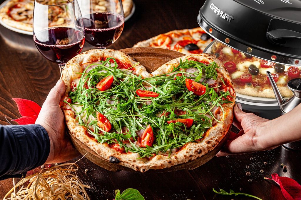 G3Ferrari G1003210    pizza oven napoletana black with 2 pizza stones