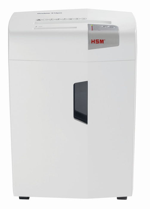 HSM Shredstar X12Pro file destruction with particle cut p-5. 2 x 15 mm. Up to 12 sheet. White