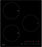 MPM 45-in-07 black worktop 45 cm zoneless induction hob 3 zone (N)